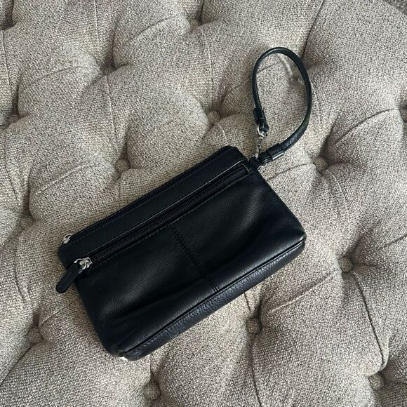 Striped Leather Wristlet - Picture 4 of 10